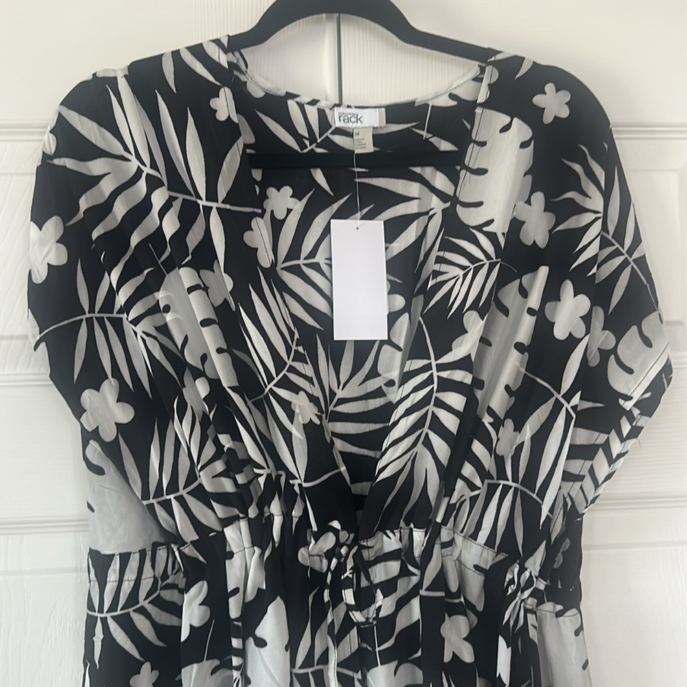 Nordstrom Black And White Swim Cover Up Size Medium NWT - Picture 5 of 5